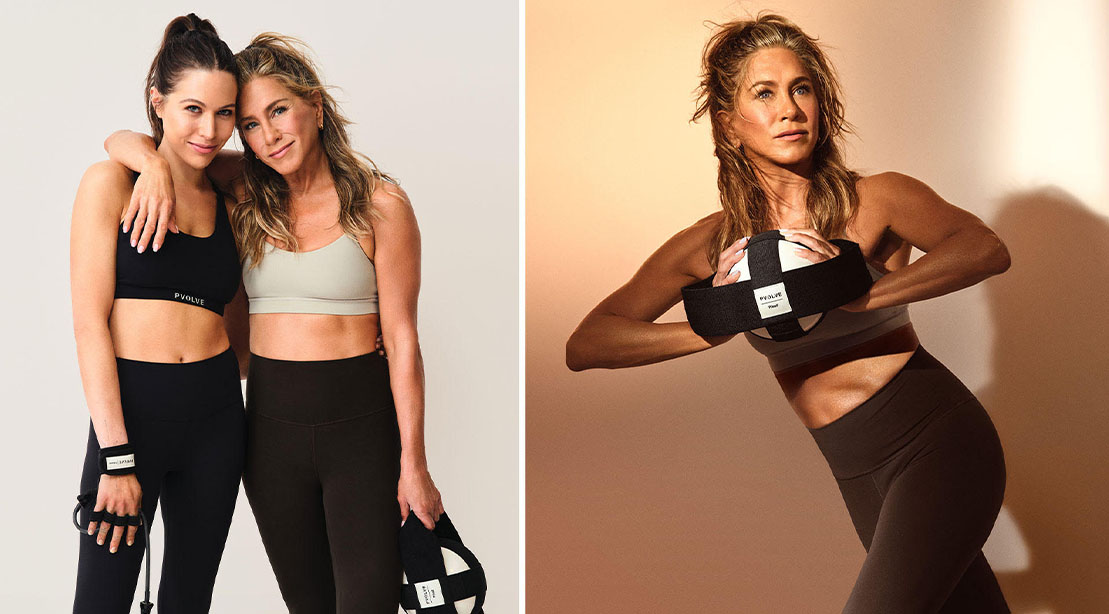 Actress Jennifer Aniston at age 55 with her personal trainer Dani Coleman