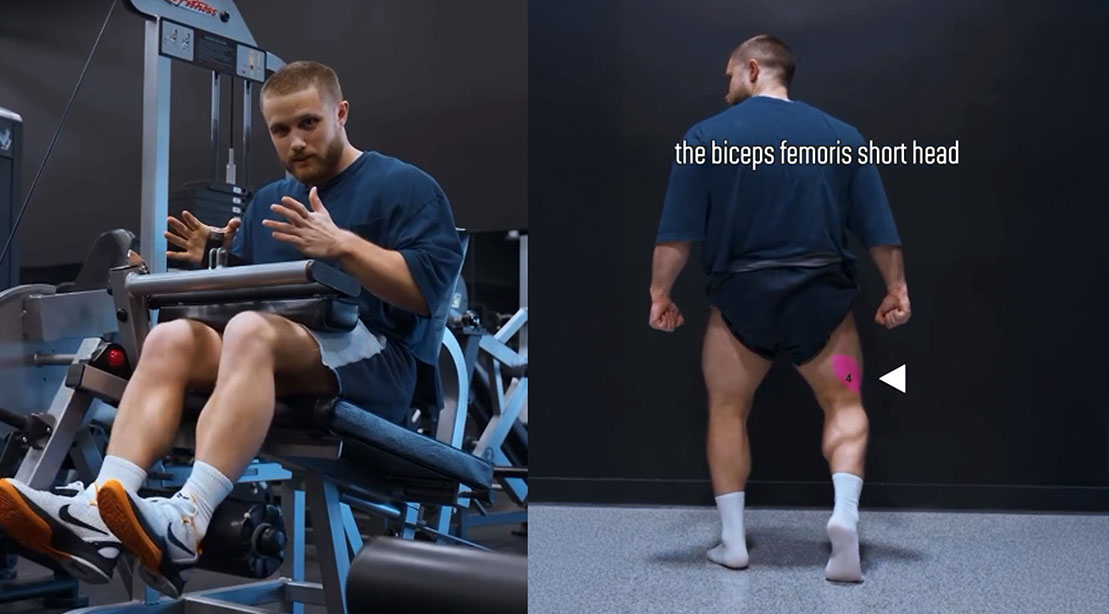 Celebrity trainer Jeff Nippard sharing his tips for hamstring development