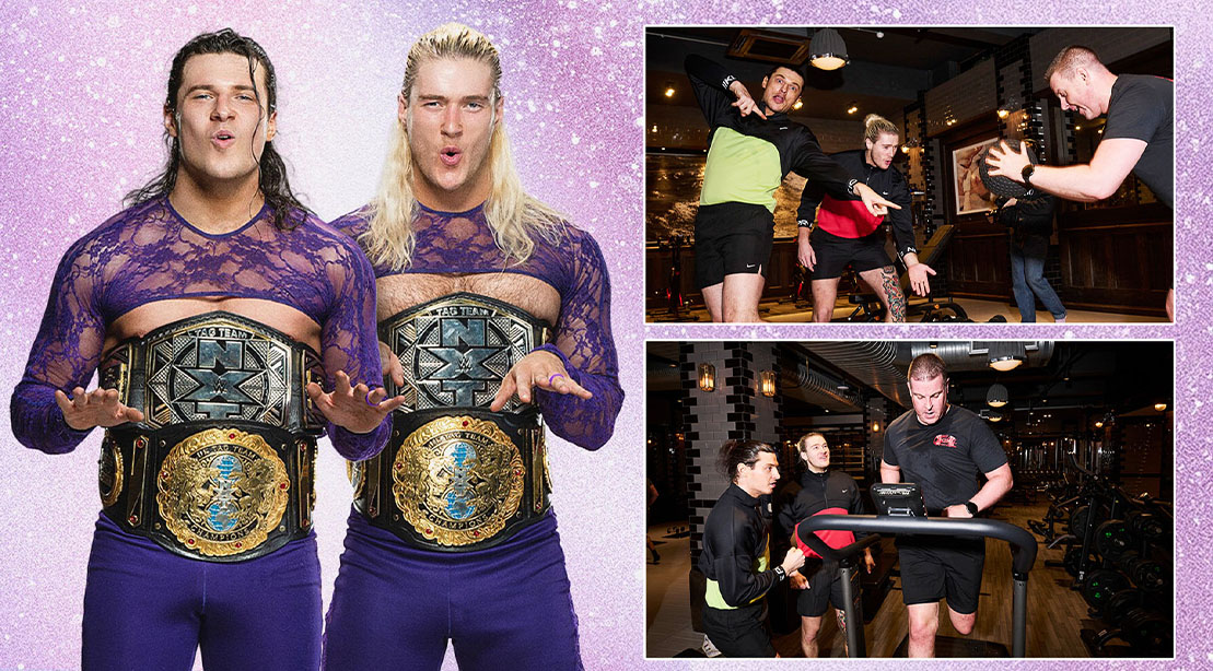 WWE's Pretty Deadly Tag Team Partner performing their AMRAP circuit workout